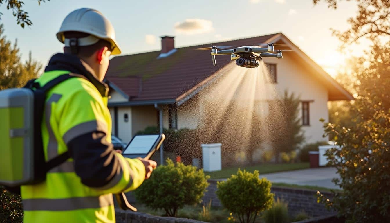 Illustration: Comment fonctionne le nettoyage de toiture assisté par drone ?