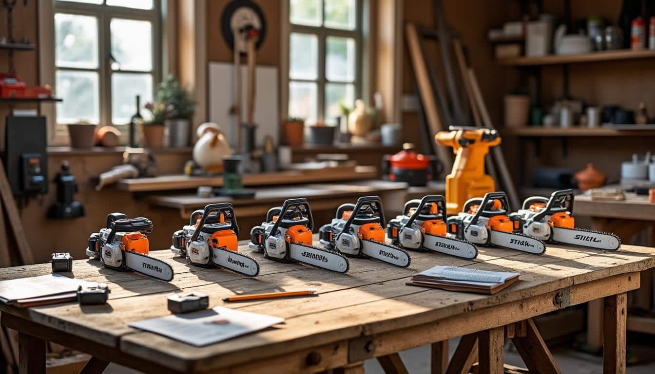 Illustration: Les modèles phares de la scie à batterie Stihl et leurs spécificités techniques