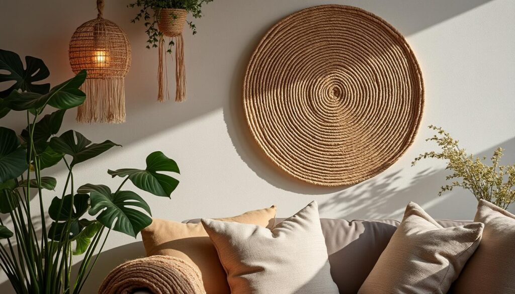 Applique murale bohème chic : charme naturel et élégance