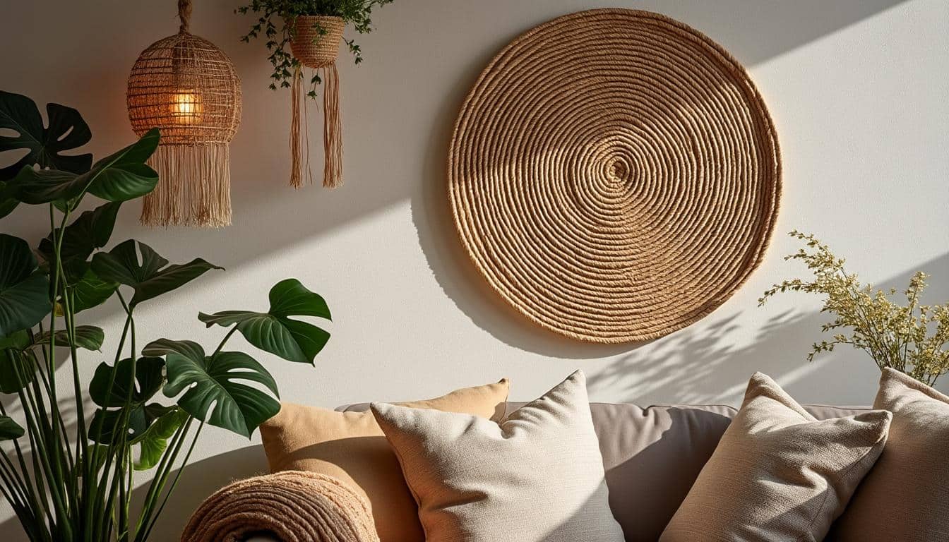 Applique murale bohème chic : charme naturel et élégance