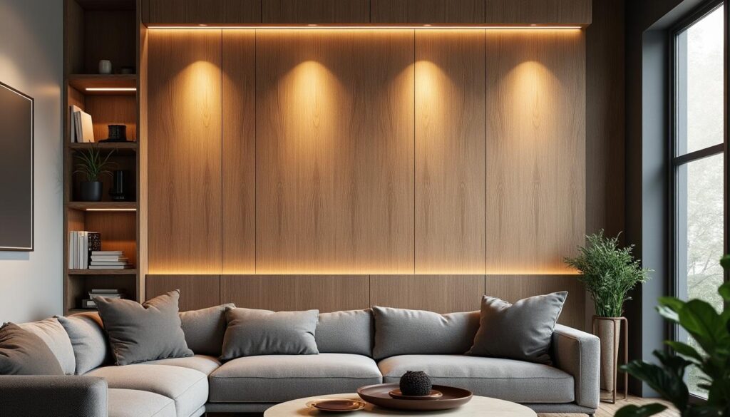 Applique murale design en bois : élégance naturelle et lumière chaleureuse