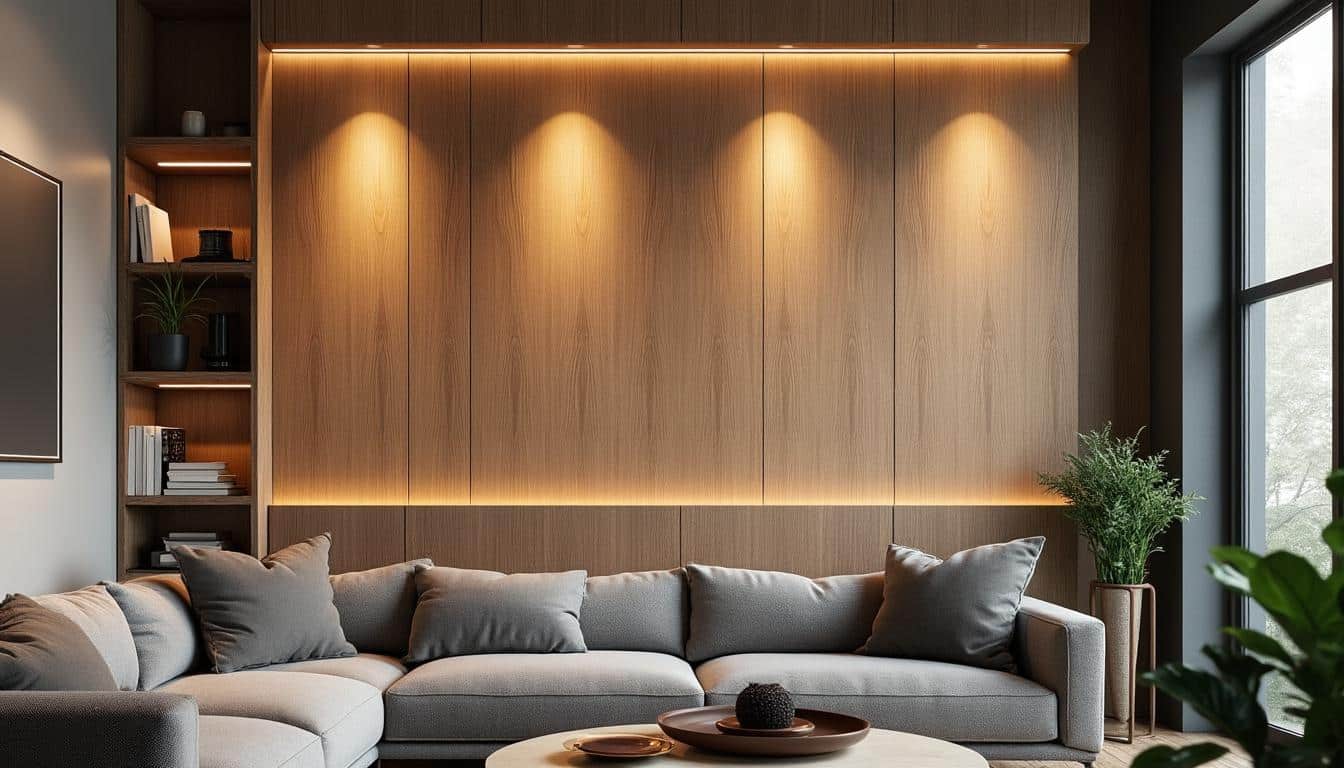 Applique murale design en bois : élégance naturelle et lumière chaleureuse