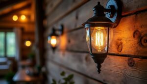 Applique murale de chalet en montagne : charme et lumière cosy