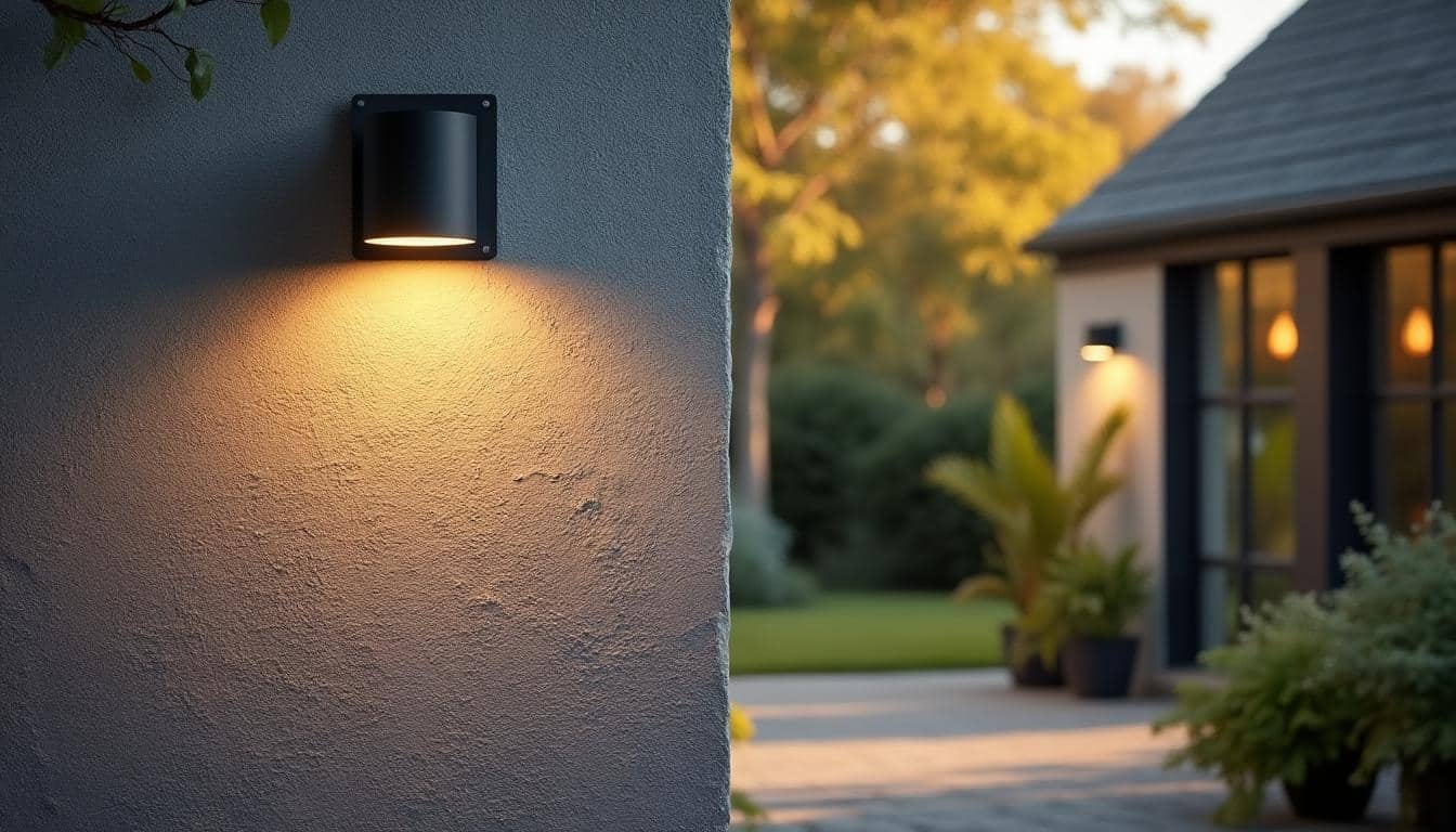 Applique murale extérieure avec détecteur de mouvement pour sécurité et économie