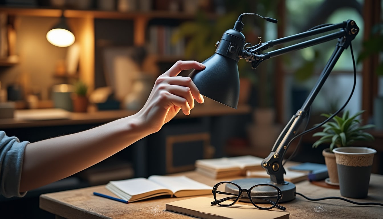 Illustration: Comprendre le fonctionnement du bras articulé dans une lampe