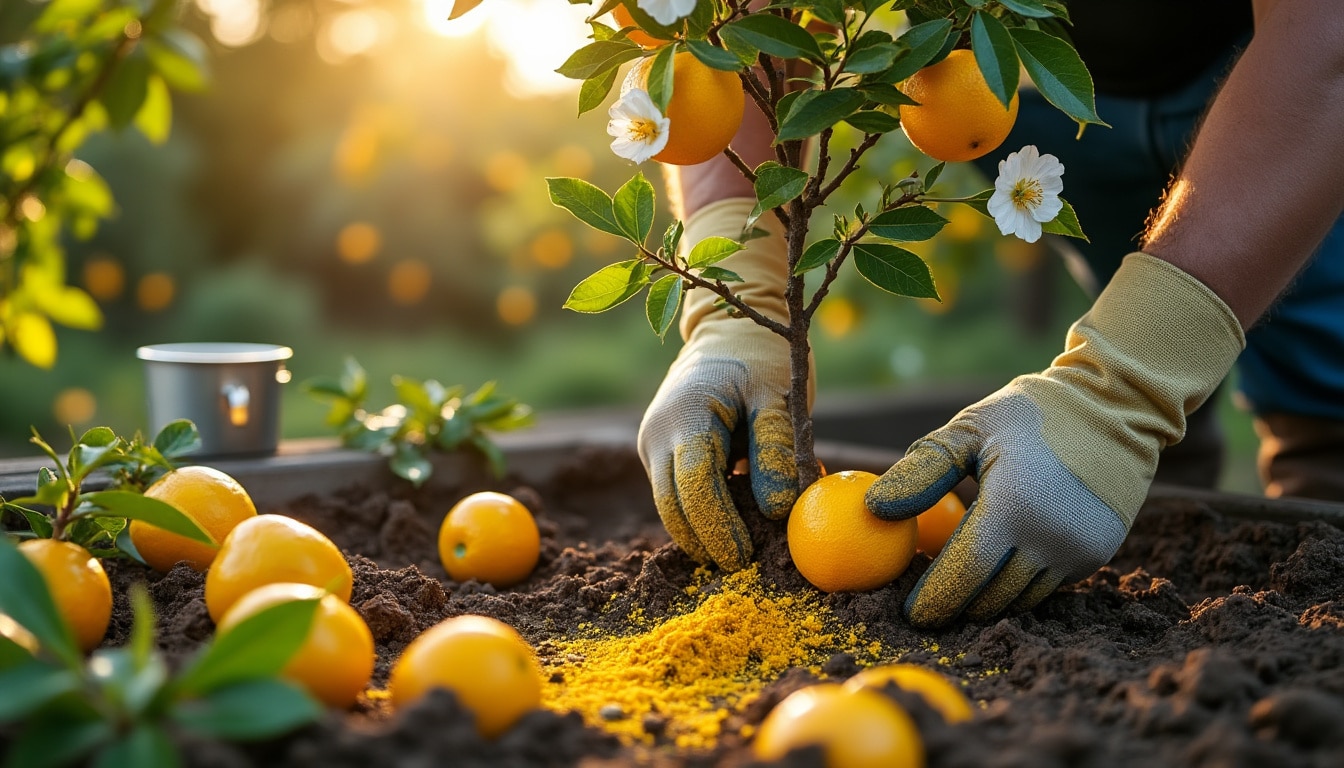 Illustration: Pourquoi un bon apport d’engrais est essentiel pour la santé du citronnier
