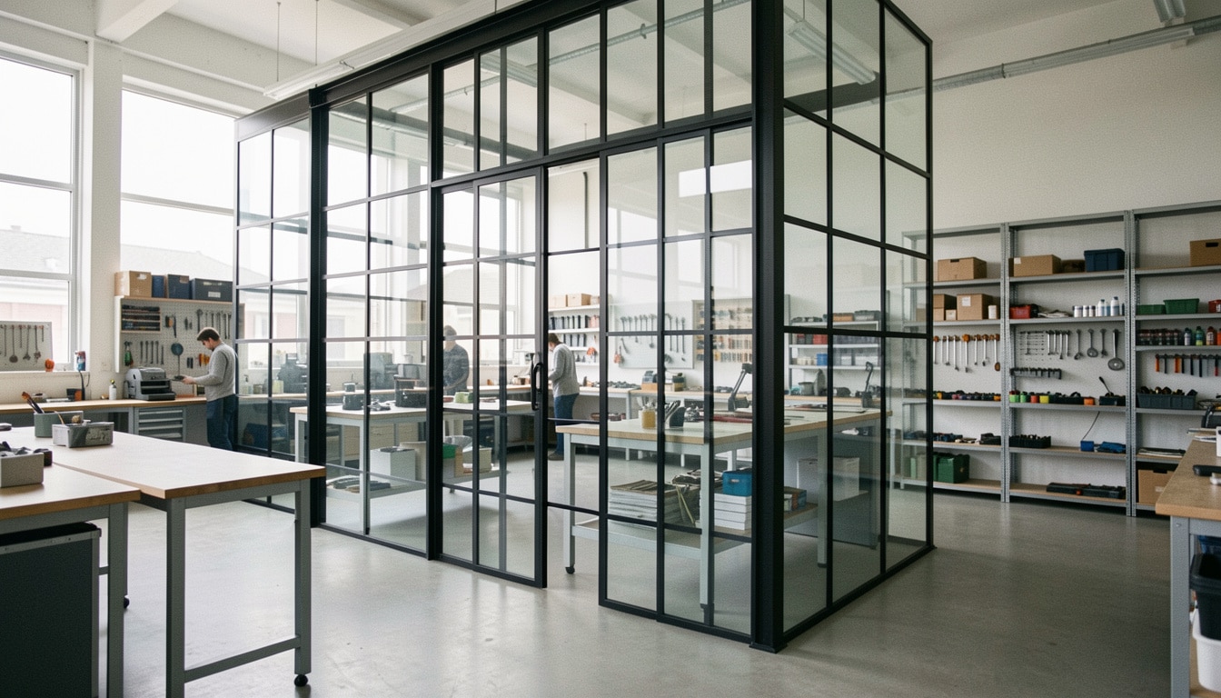 Cloison industrielle pour mieux organiser un atelier